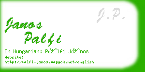 janos palfi business card